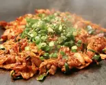 鉄板豚キムチ炒め（お好み焼きでめきん Okonomiyaki Demekin）