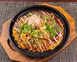 海鮮ミックス玉 Mixed Seafood Okonomiyaki（博多鉄板ダイニング だいきち Hakata teppan dining daikichi）
