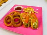 タコス2ピース、オニオンリング、ドリンクセット（"DonTacos Tacosrestaurant＆Bar 仙台店 "）