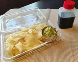 出汁醤油・本わさび・がりのセット(約4人前)（魚河岸のすし えびす 水道筋店）