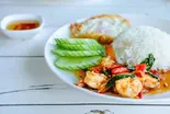 ガパオライス エビ ข้าวกะเพรากุ้งไข่ดาว（【タイ料理】マラコー MARAKO THAI FOOD）