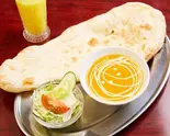 1カレー、ナンorライス、サラダ、ドリンクセット 1 Type of Curry, Naan or Rice, Salad,Set(インド風居酒屋 ナン)