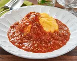 ボロニア風ミートソースオムライス（炭火焼居酒屋とりきち）