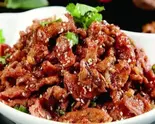 ラム肉のクミン炒め(孜然羊肉)（金福楼）