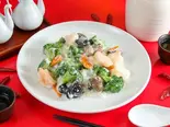 海老とブロッコリー卵白仕立て Shrimp and Broccoli in Egg（本格中国料理 龍華軒）