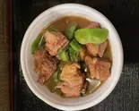 スペアリブとフジマメ醤油煮(中華小皿料理 美食苑)