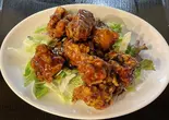 スペアリブの黒酢あんかけ(中華小皿料理 美食苑)