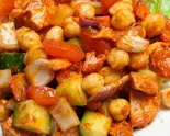 チキンとひよこ豆のサラダ/Chicken and Chick Pea Salad（ローカルスパイシーシタラ）