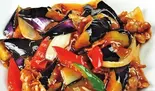 ナスの甘辛味噌炒め（中華料理美膳房）