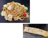 イカ焼き＆豚ソース焼きそば（お好み焼き イカ焼き 油かすそば飯 おでん 奄美堂）