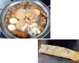 いか焼き＆おでん盛り3種（お好み焼き イカ焼き 油かすそば飯 おでん 奄美堂）