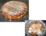 おでん5種盛り＆お好み焼き豚玉（お好み焼き イカ焼き 油かすそば飯 おでん 奄美堂）