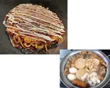 おでん5種盛り＆豚モダン（お好み焼き イカ焼き 油かすそば飯 おでん 奄美堂）