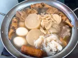 おでん3種盛（お好み焼き イカ焼き 油かすそば飯 おでん 奄美堂）