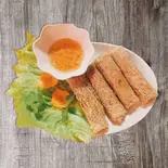 アミアミ揚げ春巻き3本 Fried Net Spring Rolls ( 3 pcs)（高タンパク質鶏玄米.方南町店）