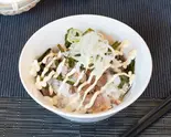 ミニチャーマヨ丼 Mini Roast Pork Fillet ＆ Mayo Rice Bowl（麺喰い メン太ジスタ まぜそば menkui mentajisuta mazesoba）