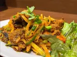 羊干し肉の炒め和え スクティー サデコ Sukuti Sadheko（ネパール・エスニック料理The Royal）