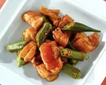 オクラチキン炒め Okura Chicken Itame（インド料理プルニマ横浜西口店）