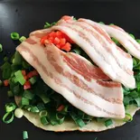 豚ねぎ焼き(広島お好み焼き かじ多)