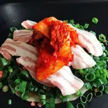 豚キムチねぎ焼き(広島お好み焼き かじ多)