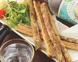 長ーいゴボウの唐揚げ5本（串焼き一献板橋店）