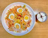 エッグムグライビリヤニ【L】(ライタまたはミニカレー付き)/Egg Mughlai Biryani【L】 (with Raita or Curry)（カビールジー インドカレー）