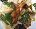 鶏肉と野菜の辛し炒め（中華料理 八龍）