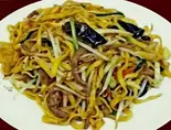 牛肉と五目野菜の焼きそば ー牛肉炒面（北京家庭菜 府中店）