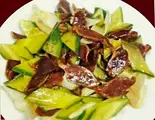 砂肝ときゅうりの和え物 ー砂肝黄瓜（北京家庭菜 府中店）