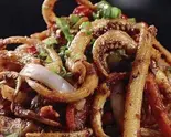 イカのクミン風味炒め(孜然鱿鱼)（寛窄巷子 カンザイシャンズ 蒲田店）