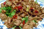 ラム肉のクミン炒め(孜然羊肉)（寛窄巷子 カンザイシャンズ 蒲田店）