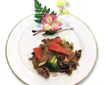 牛肉のオイスターソース味炒め Beef & Oyster Sauce Stir-Fry(香港飲茶 唐朝)
