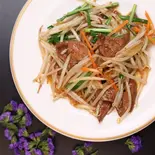 柔らかいレバーニラ炒め Hong Kong-Style Chive & Liver Stir-Fry(香港飲茶 唐朝)