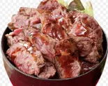 大人気メニューがっつり300gハラミ丼 通常の3倍（焼肉丼、冷麺 きんちゃんち）