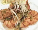 有頭エビのネギ油炒め（華洋2号店）