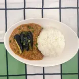 キーマ&茄子カレーライスセット/Keema Beigan Curry Rice Set(アジアンレストラン The MONSOON Cottage)