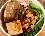 コンルーコンビ(控肉飯+魯肉飯) Braised Pork + Minced Pork Combo Rice（台湾屋台ごはんKica）