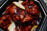 鶏肉の黒酢ソースかけ Black Vinegar Chicken（七左食堂）