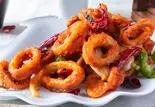 イカ激辛炒め（七左食堂）