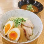 濃厚魚介とんこつ つけ麺 煮玉子盛り【魚粉】（【濃厚つけ麺】富元製麺）