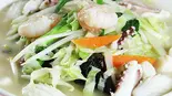 海鮮ちゃんぽん豚骨スープ(粗麺)（松楽菜館 有馬店）