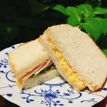 玉子×ハムサンド単品(スマイル食堂)