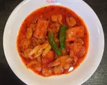 海鮮キムチエビイカホタテ貝柱人参ネギ炒め（焼肉ノーベル）