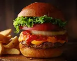 【人気No.3】チェダーチーズバーガー Cheddar Cheese Burger（とろけるハンバーグ 福よし 相模大野店）