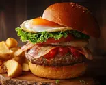 ベーコンエッグバーガー Bacon ＆ Egg Burger（とろけるハンバーグ 福よし 相模大野店）