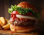 黒毛和牛とろけるバーガー Domestic Black Beef Melting Burger（とろけるハンバーグ 福よし 相模大野店）