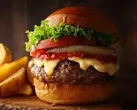 クアトロチーズバーガー Quattro Cheese Burger（とろけるハンバーグ 福よし 相模大野店）