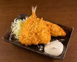 ミックスフライ(アジフライ＆白身フライ)（元祖肉肉うどんヤクインテン）