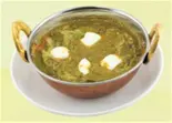 ほうれん草パニール Spinach Paneer Curry(Naan comes for free)（アシフ ハラル キッチン）