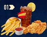 セットメニュー01 COMPLETE PACKAGE 01(SUNGLE CRISPY CHICKEN ＆ FRIES ＆ Cola)（アシフ ハラル キッチン）